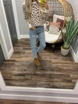 CREAM LEOPARD SWEATER TOP