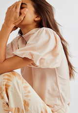 FREE PEPLE CLAUDIA VELVET BLOUSE