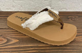 WHITE GJAZZ FREY FLIP FLOPS