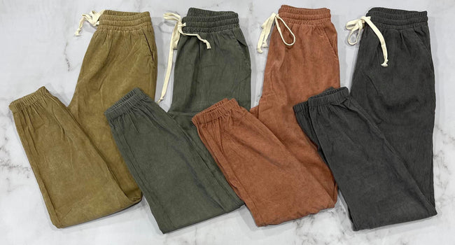 MOCHA CORDED JOGGERS