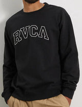 RVCA HASTINGS EMBROIDERED CREW NECK SWEATER