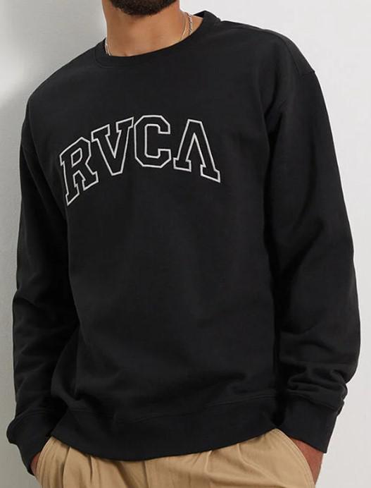 RVCA HASTINGS EMBROIDERED CREW NECK SWEATER