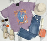 WASHED LAVENDER ROCK N ROLL GRAPHIC TEE