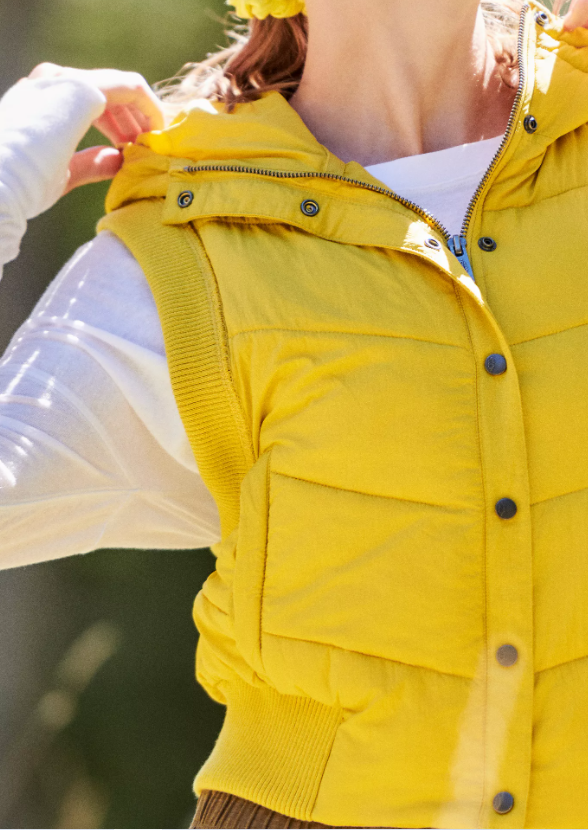 Mustard puffer vest online