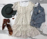 SNAKE TRIBAL TIERED DRESS