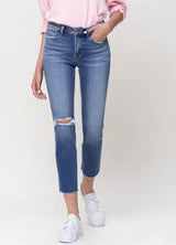 CARLENE MID RISE STRETCH STRAIGHT