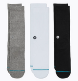STANCE ICON 3 PACK SOCKS BLACK/WHITE/GREY
