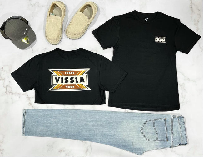 VISSLA DISCO BLACK TEE