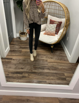 LEO RUFFLE LEOPARD BLOUSE