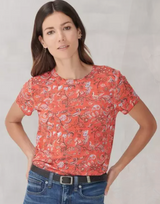 LUCKY RED FLORAL TEE