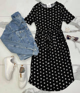 DAISY DRAWSTRING WAIST DRESS