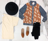 CREAM DISTRESSED BOYFRIEND TEE