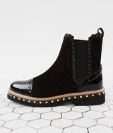 FREE PEOPLE STUDDED BLACK BOOTS