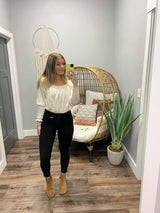 CREAM SILK SMOCKED BODYSUIT