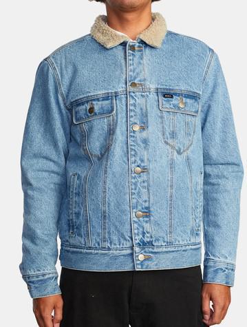 MENS RVCA WAYLONG DENIM TRUCKER JACKET