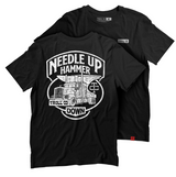 TROLL CO NEEDLE UP HAMMER DOWN TEE BLACK
