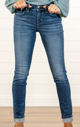 MISS ME MID RISE CUFFED DENIM