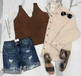 CAMEL SWEATER TANK