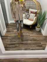 ROSE DUSK RIBBED SHACKET