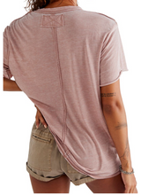 FREE PEOPLE VELLA WASHED BRICK TEE