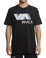 MENS BLACK RVCA BLUE TEE