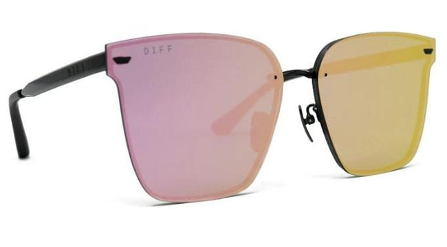 DIFF BELLA V MIRRORED PINK SUNGLASSES