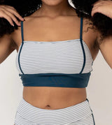 TEXURED ALANA SURF CROP SWIM TOP