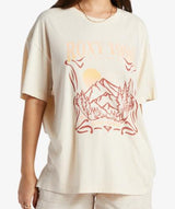ROXY ALTITUDE OVERSIZED GRAPHIC TEE TAPIOCA