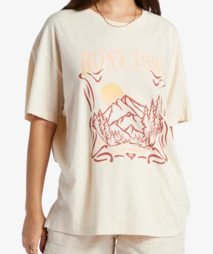 ROXY ALTITUDE OVERSIZED GRAPHIC TEE TAPIOCA