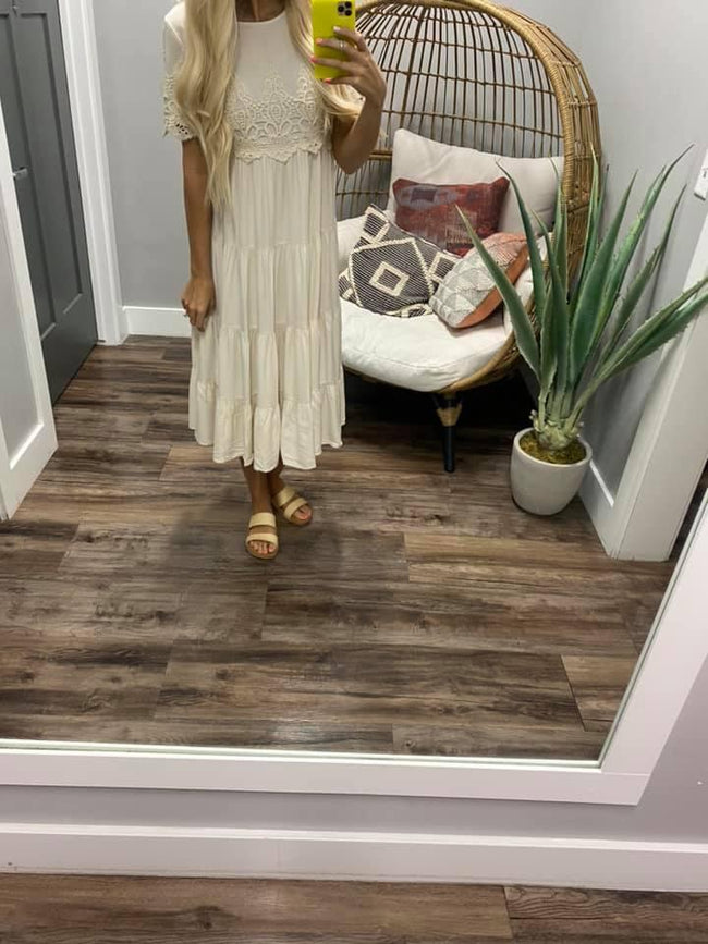 CREAM LACE DRESS