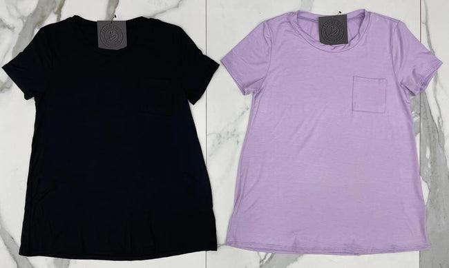 DUSTY LAVENDER MODAL POCKET TEE