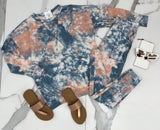 TEAL TIE DYE TOP