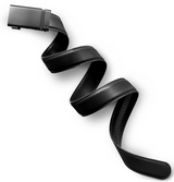 MENS MISSION GUN METAL BLACK SLIM BELT
