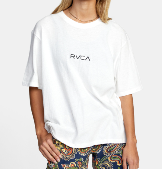 WHITE LITTLE RVCA TEE