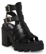 STEVE MADDEN COSMIC PLATFORM SANDALS BLACK