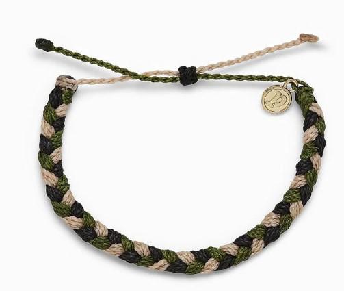 PURA VIDA FOR THE TROOPS BRAIDED BRACELET
