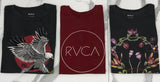 CHARCOAL FLORAL RVCA TEE