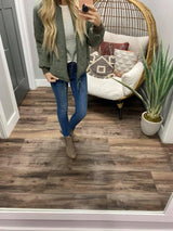 OLIVE QUILTED JACKET