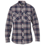 NAVY GREY FOX BUTTON UP FLANNEL