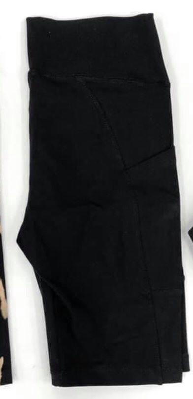 BLACK BIKER SHORTS
