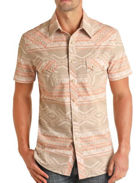 ROCK & ROLL VINTAGE '46 PASTEL AZTEC PEARL SNAP