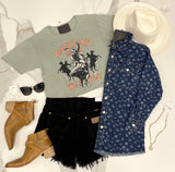 DAISY DUKE FRAY BOTTOM DENIM JACKET