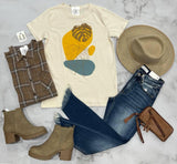 CREAM ABSTRACT TEE