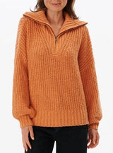 RIPCURL RUST SEEKER 1/4 ZIP SWEATER
