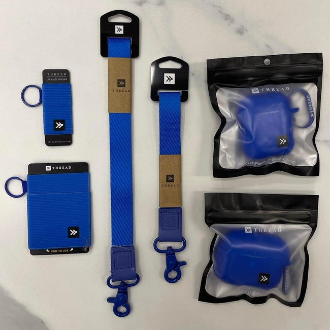 COBALT THREAD LIP BALM HOLDER