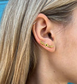 GET BACK GOLD EAR CLIMBERS EARRINGS
