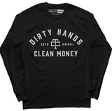 MENS DIRTY HANDS CLEAN MONEY TROLL CO LONG SLEEVE TEE