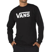 MENS BLACK VANS CLASSIC LONG SLEEVE TEE