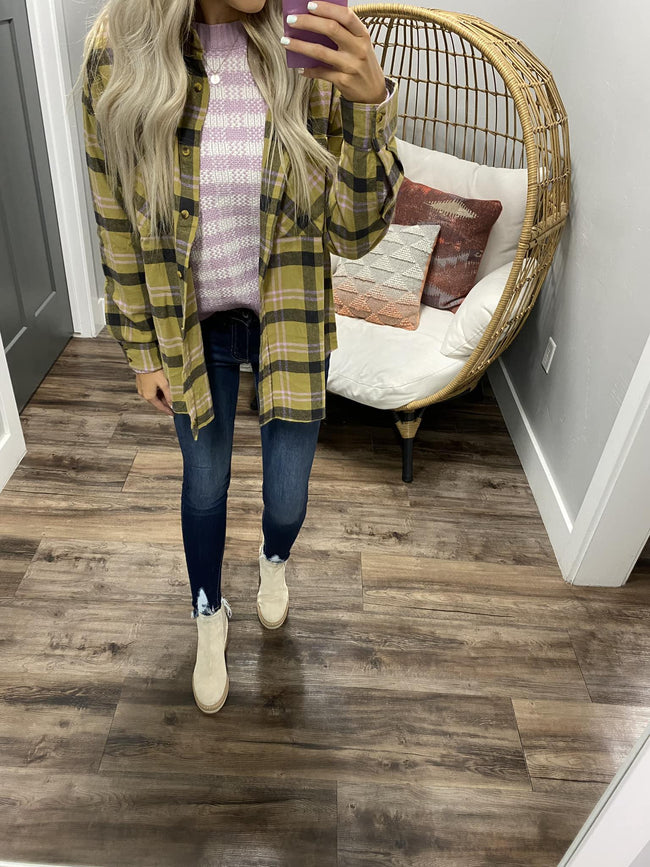RIP CURL SUNDAY FLANNEL PLAID TOP
