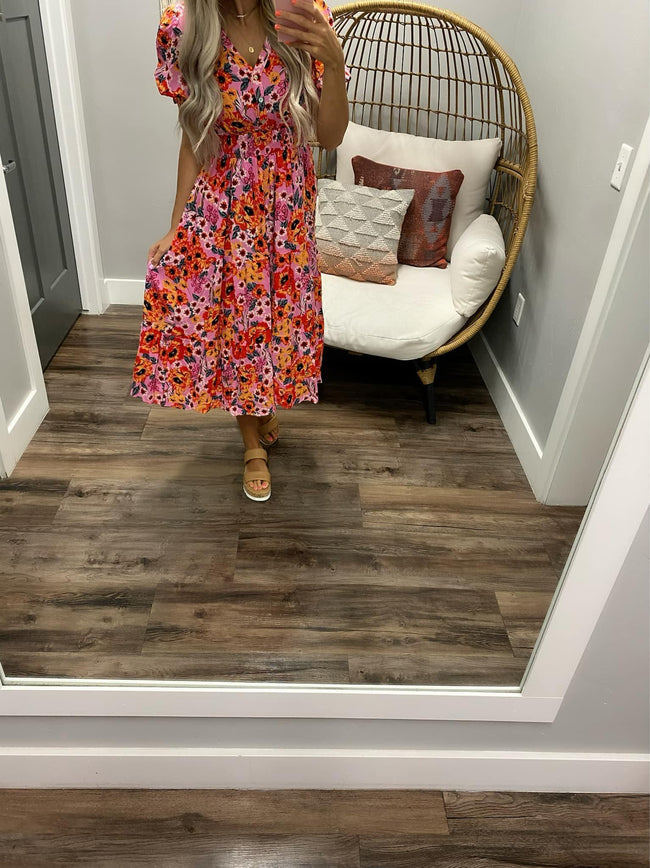 IVY PINK FLORAL MAXI DRESS